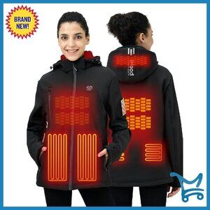 Heated Winter Jacket with Battery Pack, Waterproof, 6 Heating Zones